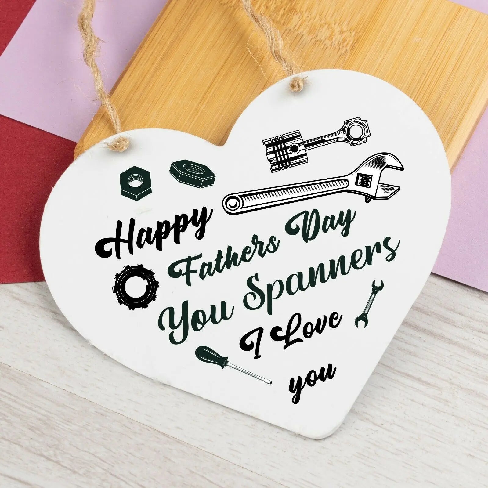You Spanner Fathers Day Dad Daddy Shabby Chic Wooden Sign Plaque Funny Joke Gift