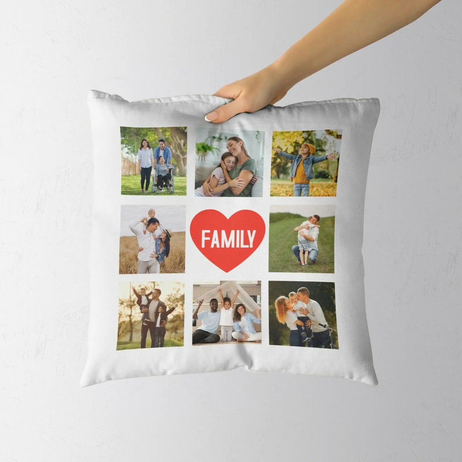 Personalised Cushion 8 Image Perfect Gift Décor  - Family - CushionPop