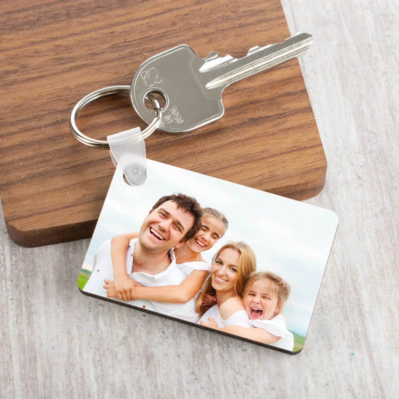 Personalisierter Foto-Schlüsselanhänger Beliebiger individueller Schlüsselanhänger mit Bild