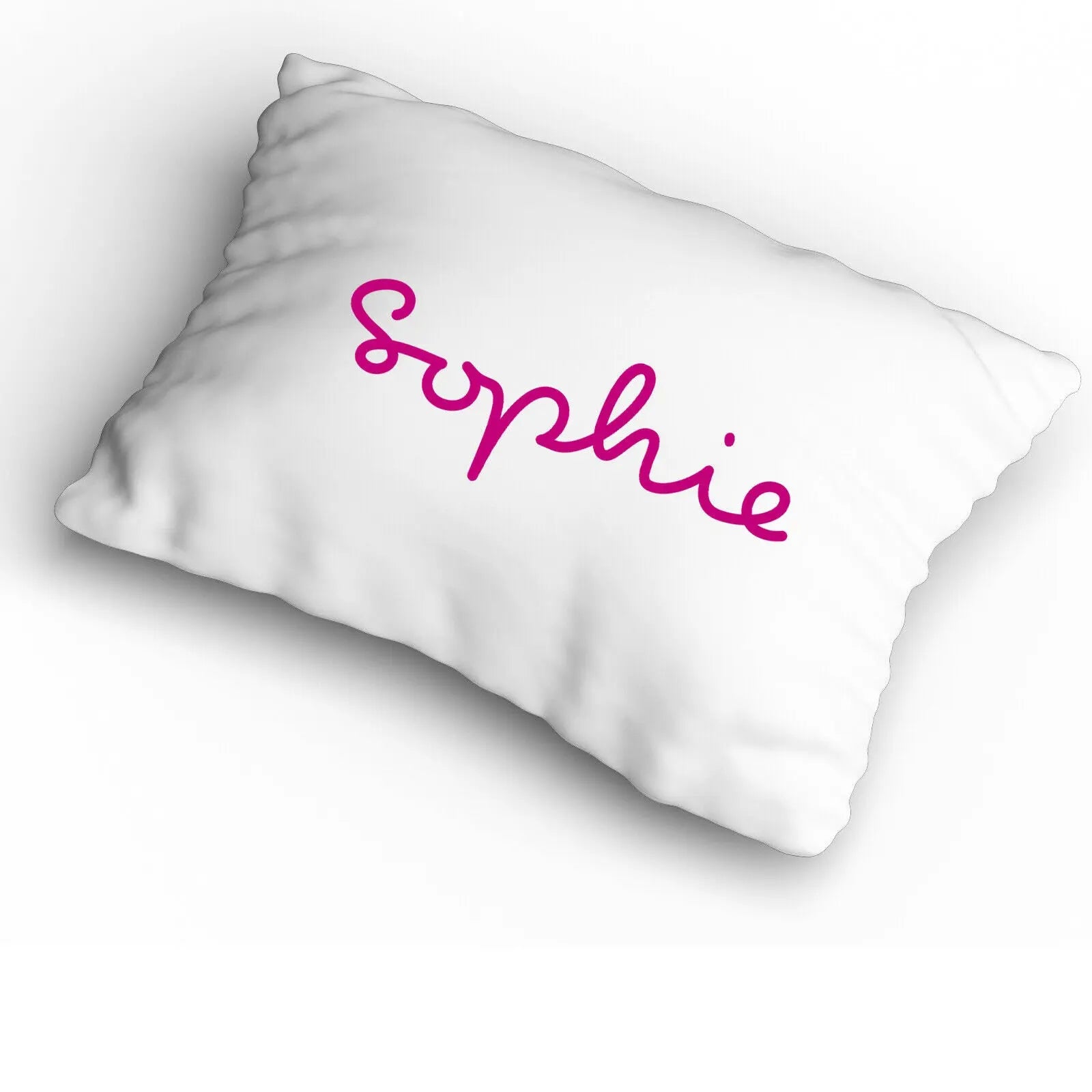 Personalised Name Cover Pillowcase Custom Gift Initials Pillow Case - Deep Pink - CushionPop