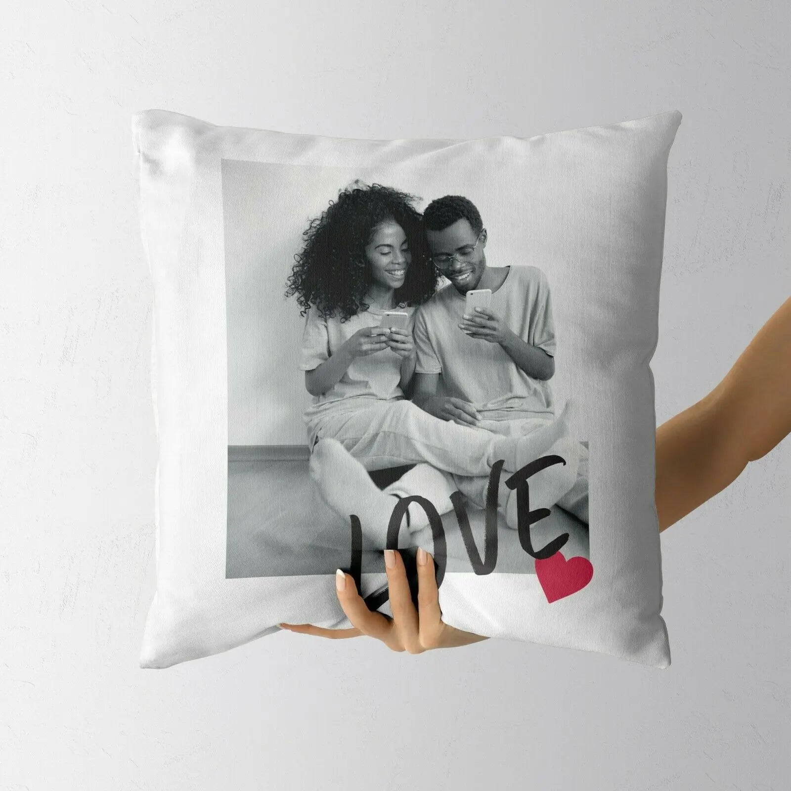 Personalisiertes Kissen 1 Bild Perfekte Geschenkdekoration - Alles über die Liebe
